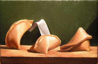 Daily Oil PAinting, Still Life, Fortune Cookies 2