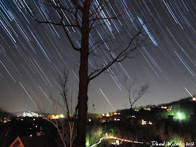 Star trails over gatlinburg tennessee