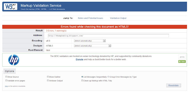 validation w3c errors