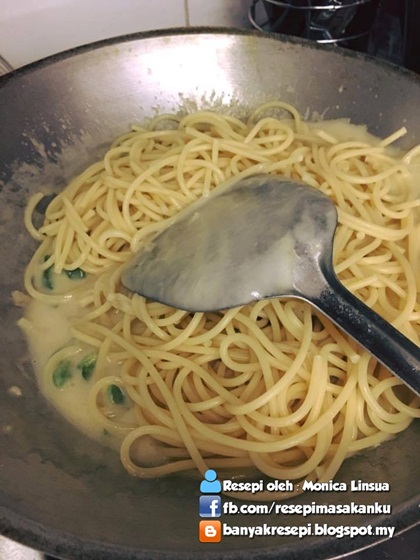 Resepi Spaghetti Carbonara Tanpa Sos Prego (SbS)  Aneka 