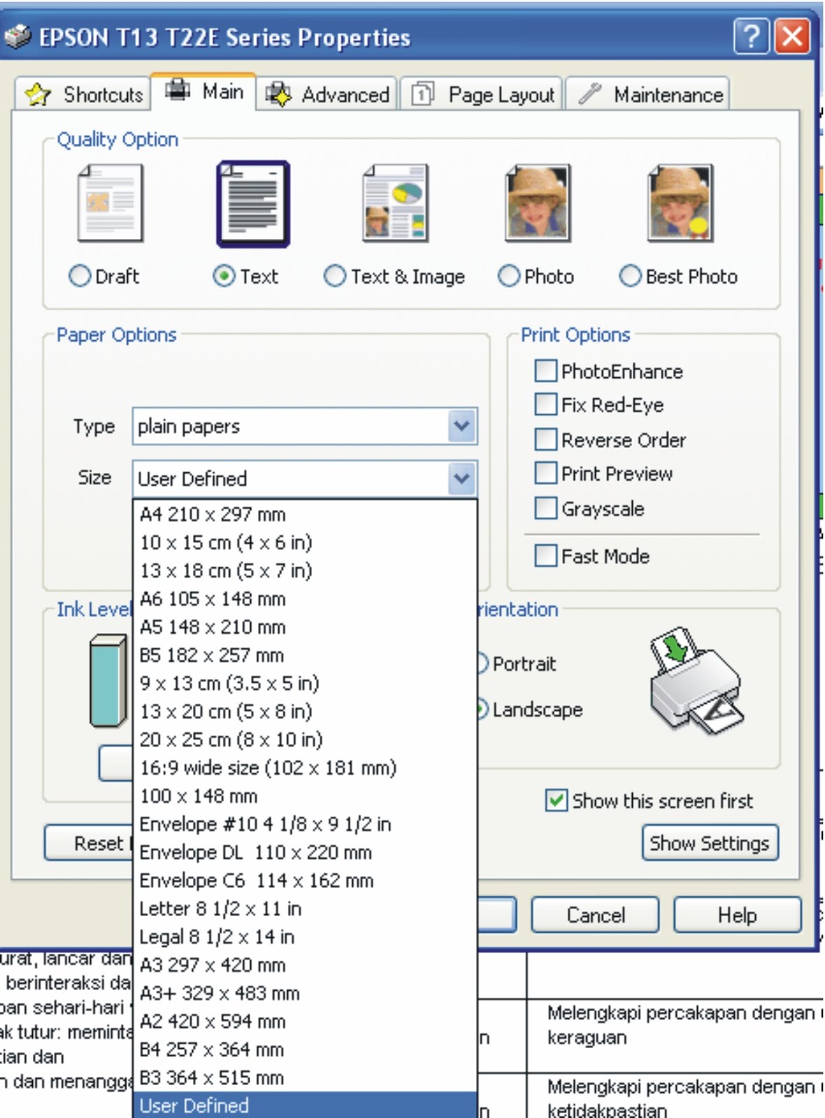 ARTIKEL: TUTORIAL MENCETAK (PRINTING) DENGAN PRINTER EPSON 