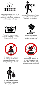 Guidelines for using the hot spring park and its facilities.