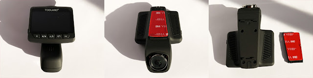 top and bottom view of dash cam