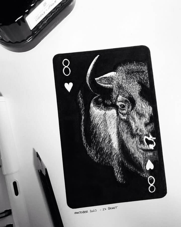 04-Eight-of-hearts-bison-Playing-Cards-Drawings-www-designstack-co
