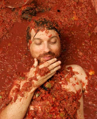 Tomato fight in Spain