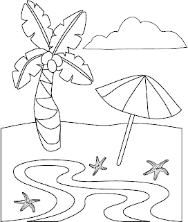 beach coloring pages, summer coloring pages