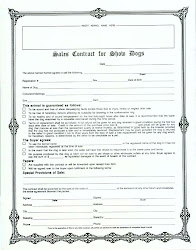 Dog Show Contract
