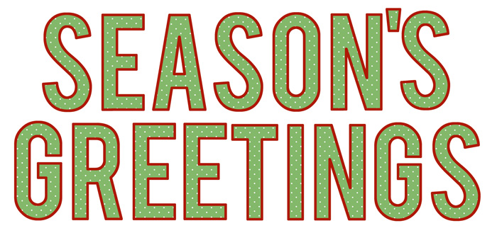Free Printable Season's Greetings Banner...a perfect little letter banner for your Christmas decor. Instant download.