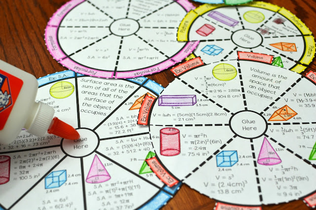 Volume and Surface Area Wheel Foldable