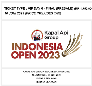 I got my hands on a badminton Indonesian Open ticket at Istora!