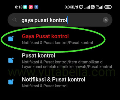 gaya pusat kontrol xiaomi