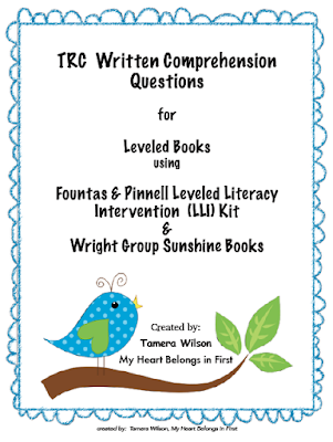 https://www.teacherspayteachers.com/Product/TRC-Written-Comprehension-Questions-for-Fountas-Pinnell-Wright-Group-more-2464732