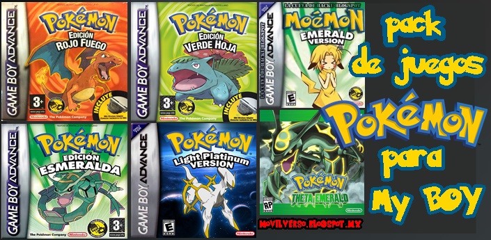 PACK 1 JUEGOS DE POKEMON PARA EMULADOR MY BOY (ROMS GAME ...