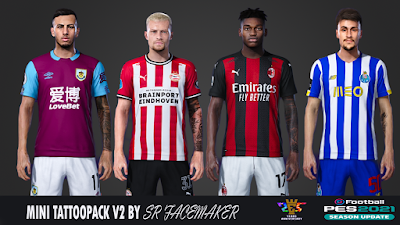 PES 2021 New Mini TattooPack V2 by SR