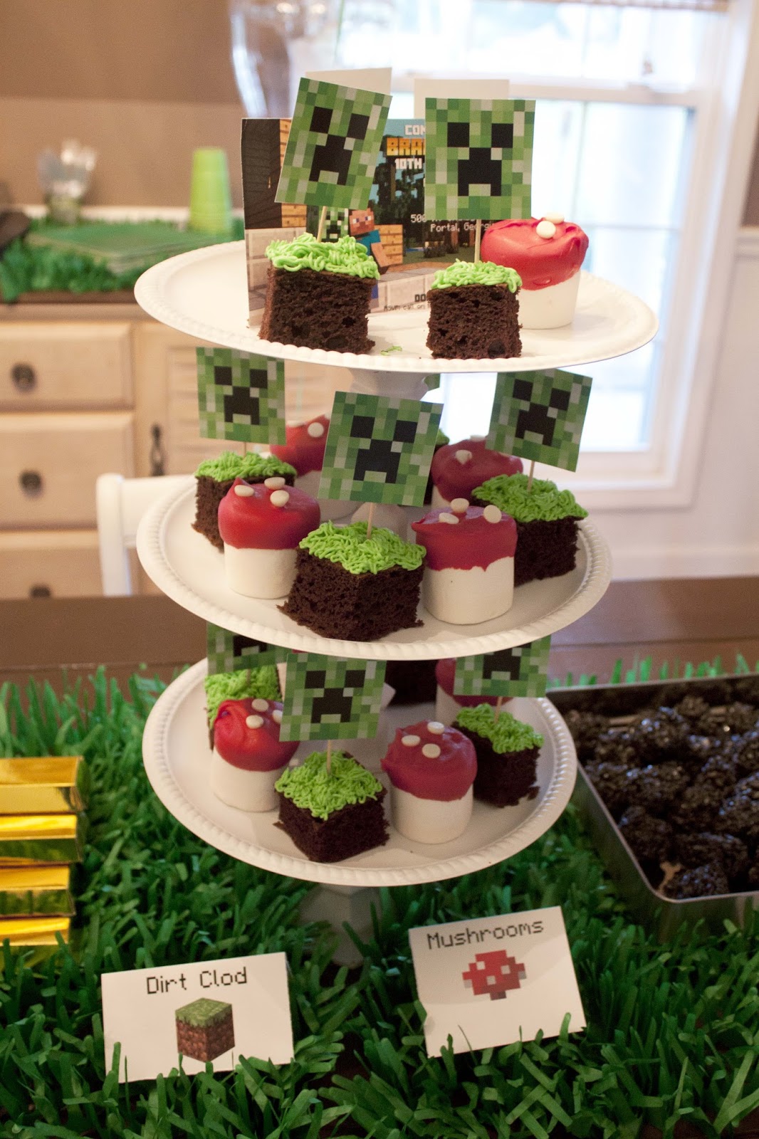 DIY Minecraft Birthday Party - craft ideas, party favors 