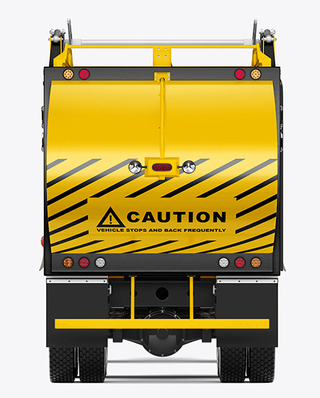 Download Garbage Truck Mockup - Back View