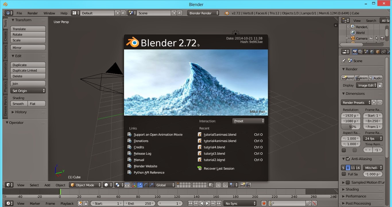 Tutorial Sederhana Belajar Animasi 3D Blender Membuat Meja