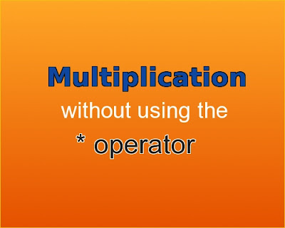 C++ program for Multiplication without using the * operator
