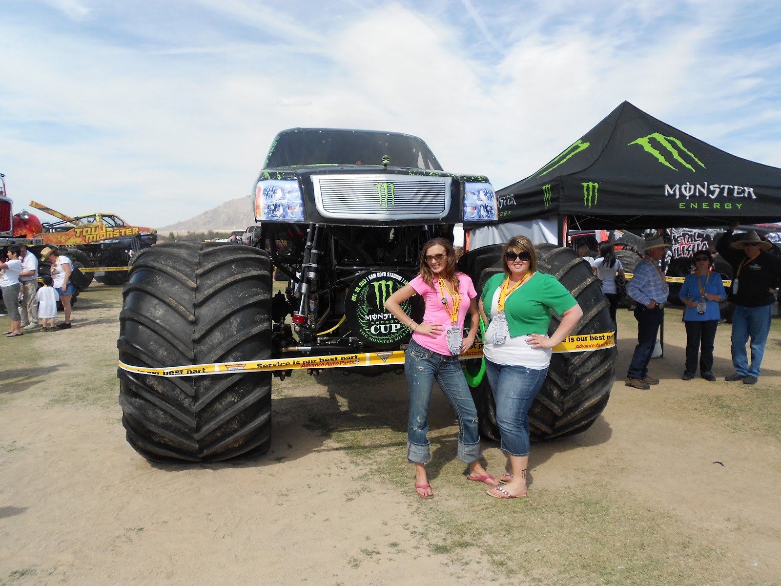 standing in front of the Monster Energy Monster Truck. Our favorite