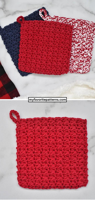 Free Crochet Farmhouse Pot Holder Pattern