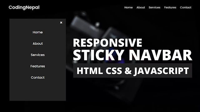 Responsive Sticky Navigation Menu Bar