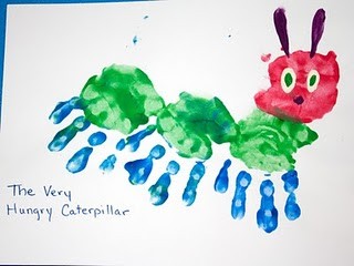 Caterpillar Handprint Art