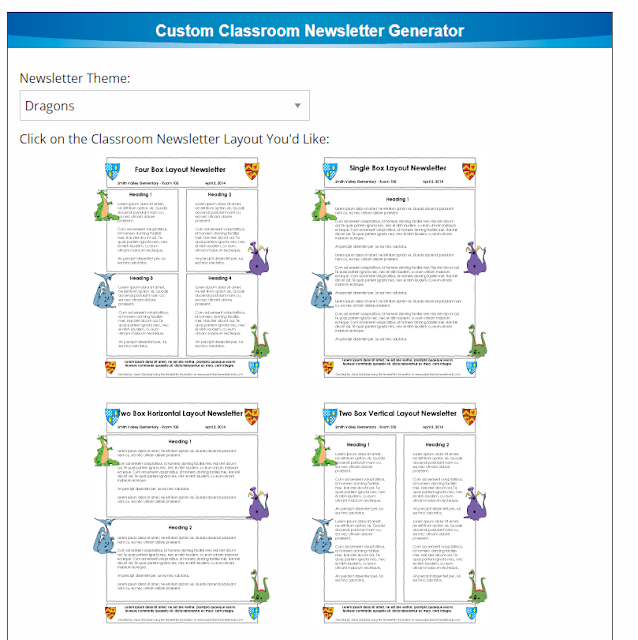 Custom Classroom newsletter generator