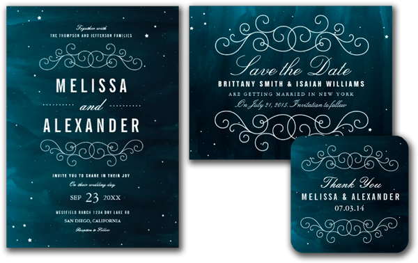  Stargazer Wedding Invitation