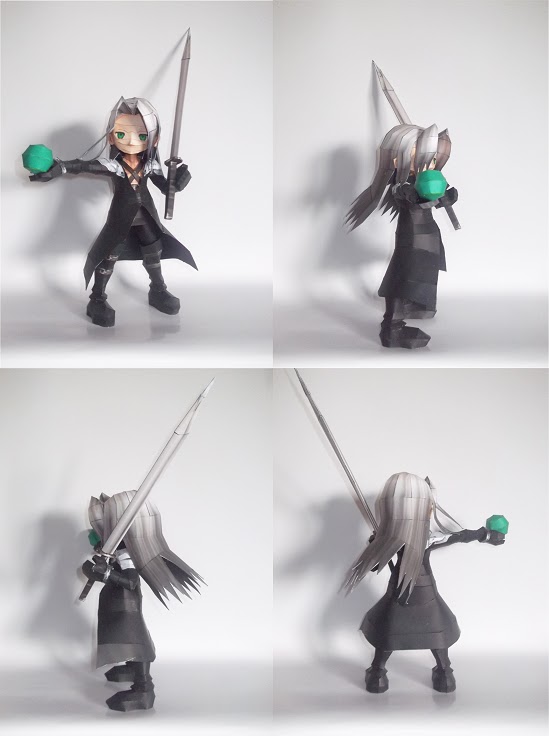 Chibi Sephiroth Paper Model