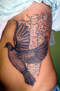 Dove Tattoo Design on Side body