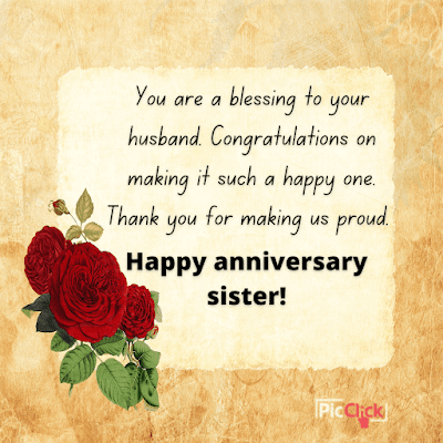 Happy anniversary wishes for sister