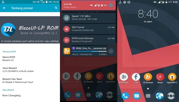 Tampilan Custom Rom Blaze Ui Pada Andromax A