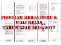 DOWNLOAD PROGRAM KERJA GURU DAN WALI KELAS UNTUK TAHUN AJARAN 2016/2017