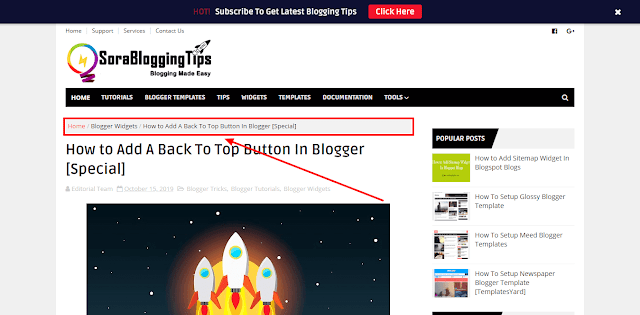 How To install Breadcrumb In Blogger Blog