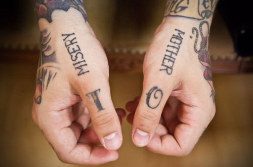 Tattoos For Men On Hand In Words