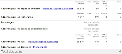 Les rapports de Google AdSense en euro