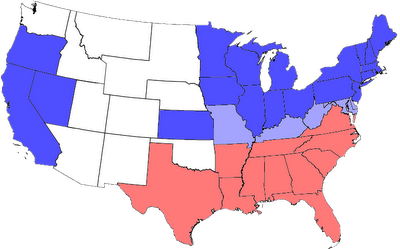 Divisão dos estados da União e da Confederação nos Estados Unidos durante a Guerra Civil