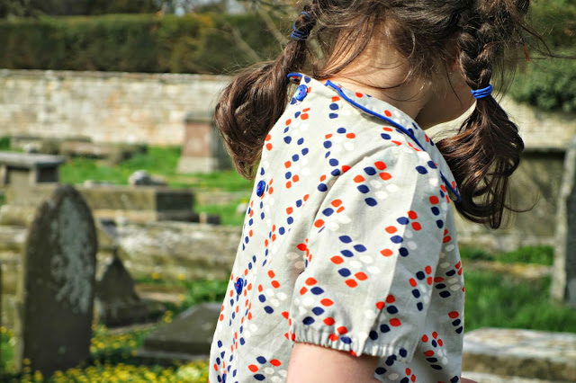 Akiko Mano, Linen cotton wool kids, button backed puffed sleeve blouse, Cookie Book, Kimberly Kight, Cotton and Steel