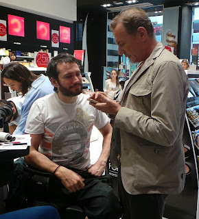 Konstantinos Mitrovgenis and Freddy Kalobratsos discussing the makeup