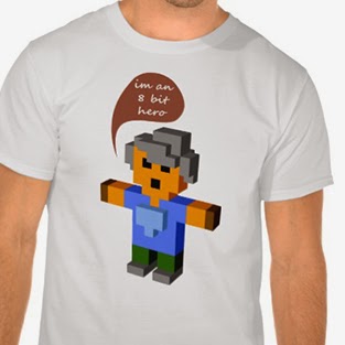 camiseta con diseño voxelart