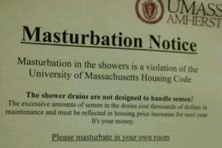 umass masturbation notice