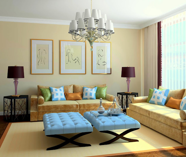This cream colored sofa adds a cheerful impression to the living room. The beige taken is also soft so it is not eye catching. The small pillows on the sofa give the sofa design a sense of urgency.
