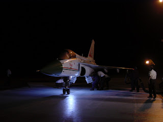 Indian Light Combat Aircraft. LCA Tejas. Night Flying Tests