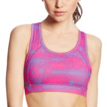 <br />Spalding Women's Run Essentials Barcode Print Sports Bra
