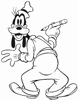goofy disney coloring pages for kids ideas