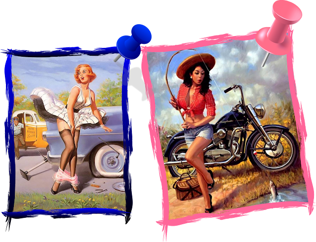 pin-up girls, png, tranparent background