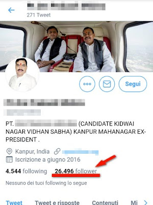 Profilo su Twitter che non ho mai deciso di seguire: politico indiano