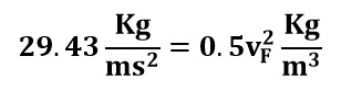 Reordenando la ecuación de Bernoulli entre los puntos A y F del ejemplo 2