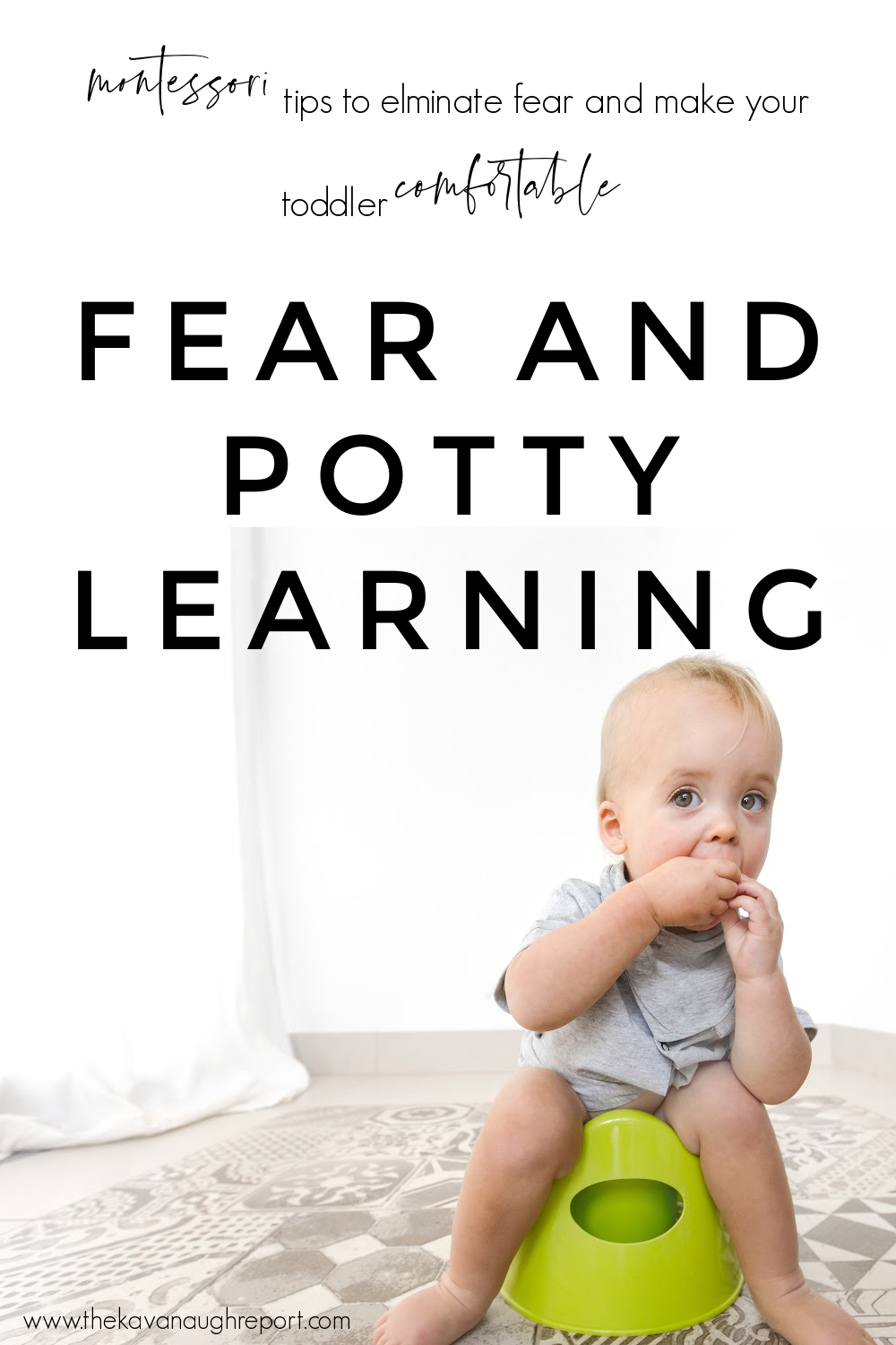 Montessori potty learning can be challenging for toddlers, here are some tips to help them overcome their fear and get comfortable with the potty.