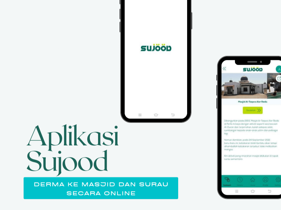 Derma Masjid dan Surau di Malaysia Secara Online di Aplikasi Sujood